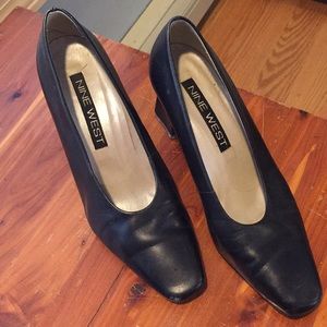 Classic black pump with square 2” heel